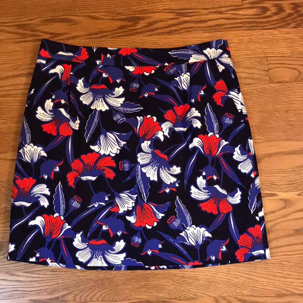 J. Crew size 4 floral mini skirt